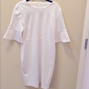 White bell-sleeve dress